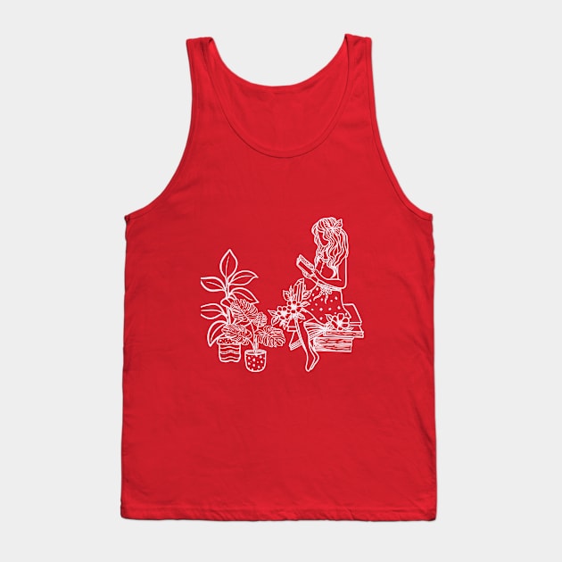 Books and Plants! Tank Top by Emily Adams